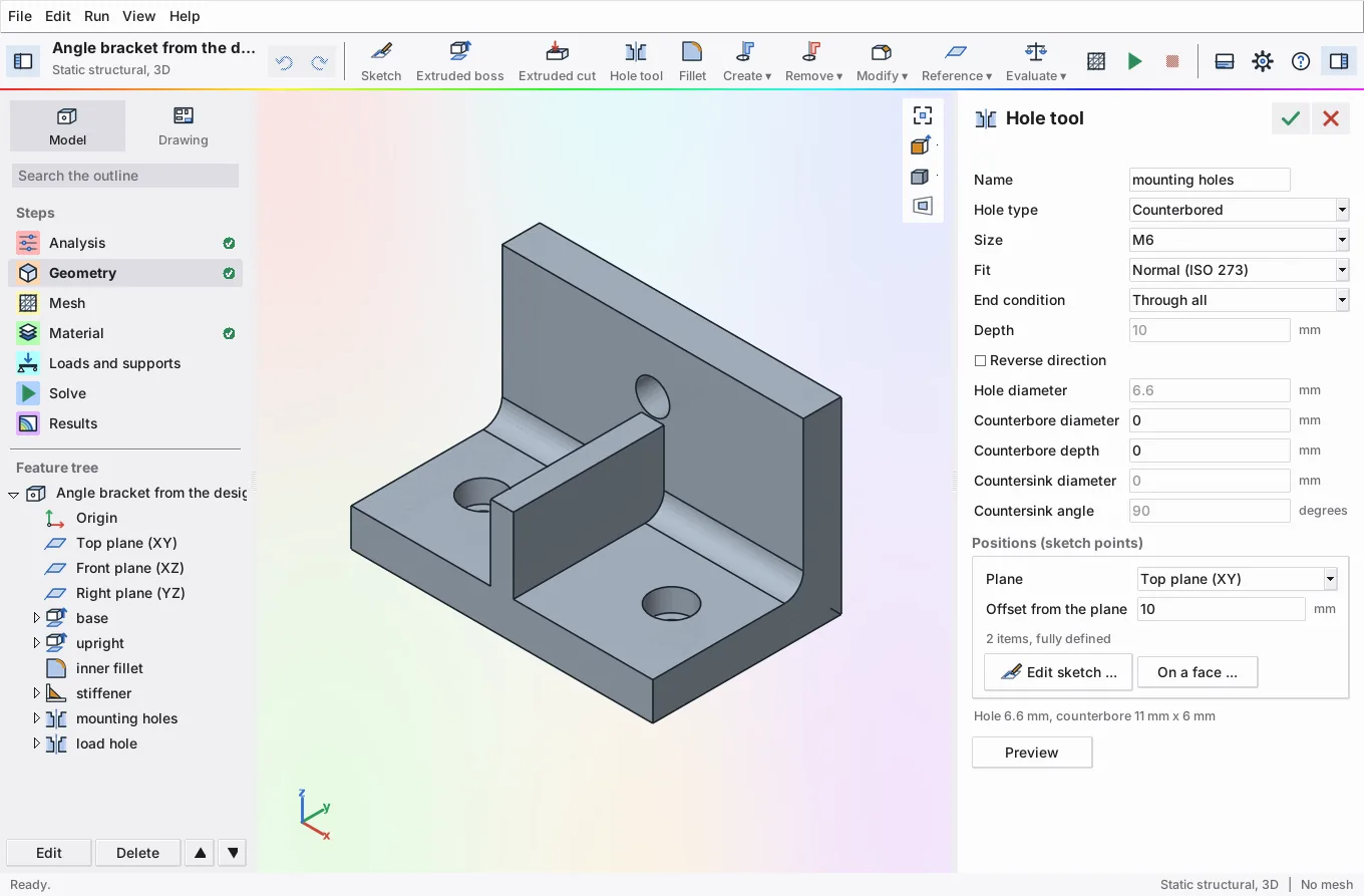 Hole tool